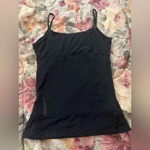 Sheer layer Polka Dot Cami with Adjustable Straps